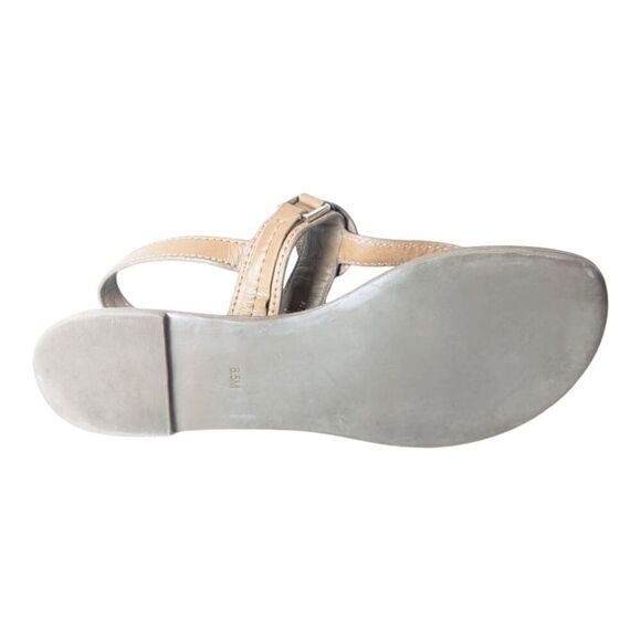 TORY BURCH Everly Brown Leather T-Strap Sandal Size 8.5M - Picture 7 of 7